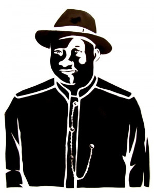 Stencil of Goodluck Jonathan