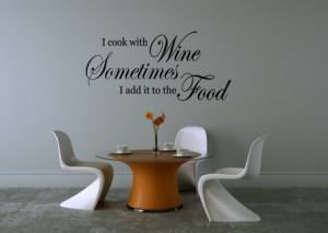 Wine Motivational Quotes Wall Decals Art for Living Room Decorating ...