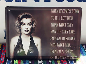 Classic-Marilyn-Monroe-Positive-Quote-Tin-Sign-Metal-Wall-Decor ...