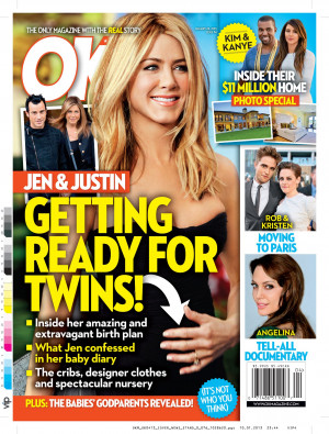 NEW ‘OK!’ COVER: Jennifer Aniston: Pregnant — & Expecting Twins