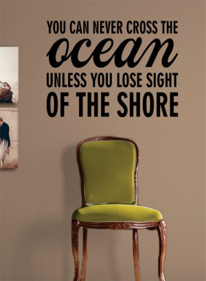 Cross the Ocean Quote Decal Sticker Wall Vinyl Art by BoopDecals, $24 ...