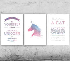 The Last Unicorn Set of 3 Peter Beagle Quotes by PrintableRandoms, $10 ...