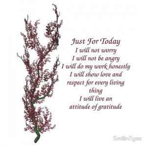 ... › Portfolio › Just For Today Inspirational Quote Flowering Tree