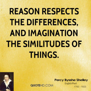 ... respects the differences, and imagination the similitudes of things