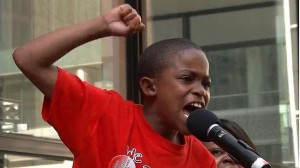 Asean Johnson, Speech on Chicago School Closings