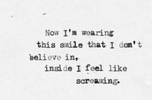 depression, lovesick, lyrics, smile