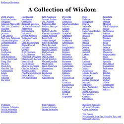 of Wisdom - Quotes, Proverbs, Folktales, More. A Collection of Wisdom ...