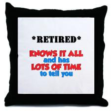 Cute Funny retirement quotes Throw Pillow