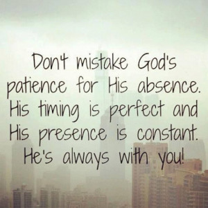 God's perfect timing