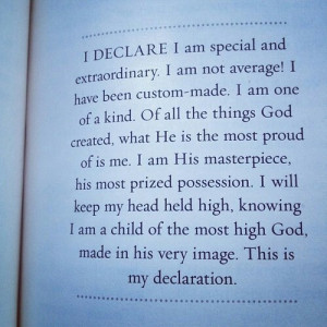 Joel Osteen I declare I am special.....