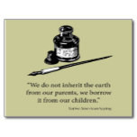 Native American Saying - Earth - Quote Quotes Postcard