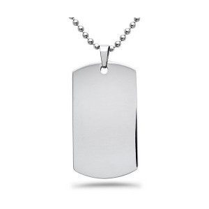 ... Steel Dog Tags > Stainless Steel Engravable Dog Tag Necklace