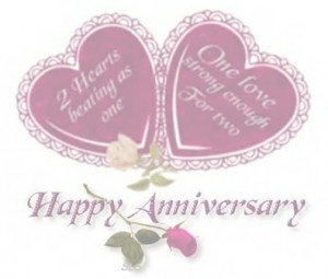 Two Hearts Beating As One ~ Anniversary Quote