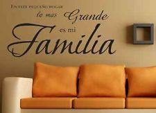 ... lo mas grande es mi familia spanish vinyl wall decal quote sticker