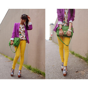 Mustard Yellow Purple Color