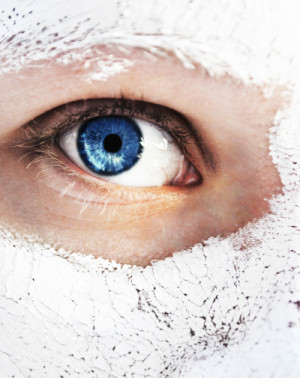 behind the mask, blue, cold, eye, eyes, mask, scared, truth, white