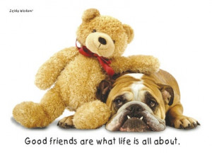 Friendly Bulldog Friendship Card