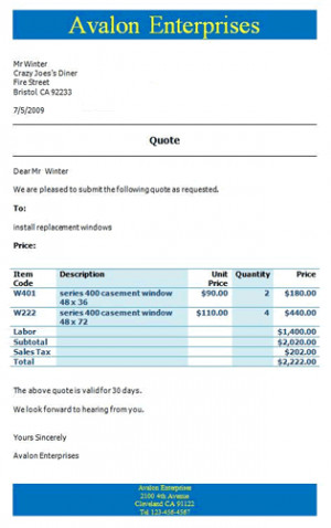 Invoicing Software Example Invoice and Example Quote