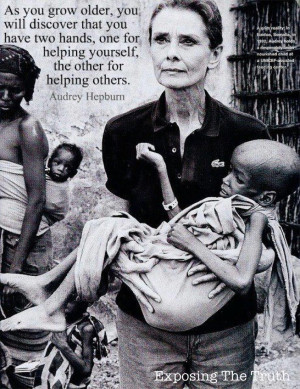 ... for helping yourself, the other for helping others by Audrey Hepburn