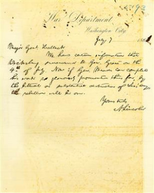 Note from Lincoln urged pursuit of Lee