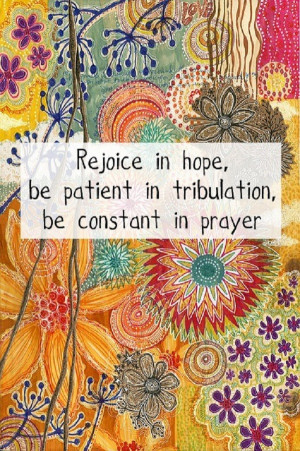 Be Constant In Prayer