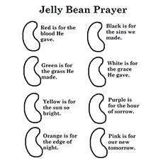 Jelly Bean Prayer Coloring Page