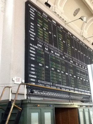 The old stock quotes and catwalk.