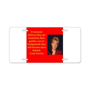 2016 Gifts > 2016 Auto > carly fiorina quote Aluminum License Plate
