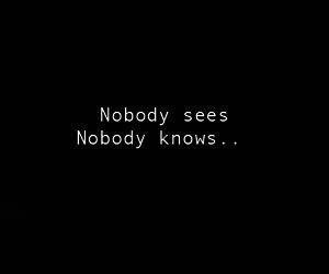 Quote: Nobody sees Nobody knows