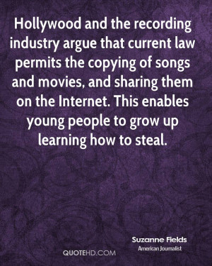 Hollywood and the recording industry argue that current law permits ...