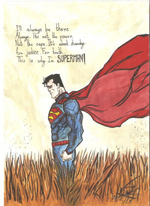 Superman with Quotes by redsketch72