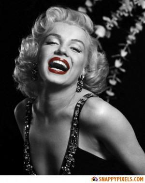 Marilyn Monroe Black And White Red Lips Quotes