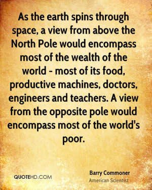 spins through space, a view from above the North Pole would encompass ...