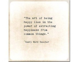 Happiness Quote Henry Ward Beecher