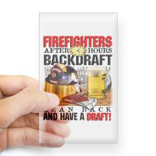 FIREFIGHTERS BACKDRAFT Rectangle Sticker for