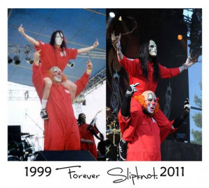 slipknot #1999 #2011 #shawn crahan #joey jordison