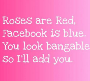 facebook, funny, pink, roses, roses are red