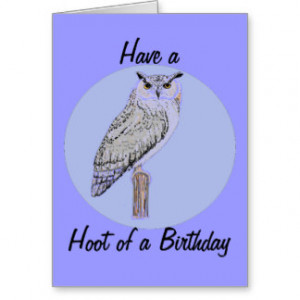 Owl Birthday Card Sayings