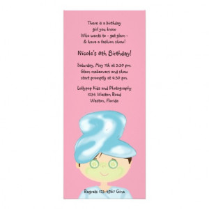 Girly Day at the Spa Facial Invitation from Zazzle.com