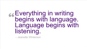 Writing Quote by Jeanette Winterson