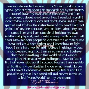 Am An Independent Woman..