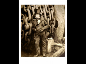 Isambard Kingdom Brunel (1806-1859) at Millwall Leaning Against a ...