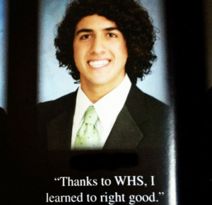 Yearbook quotes and photos that don't bode well for our future.