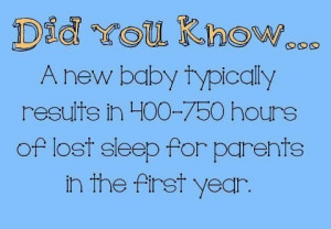 new baby results in 400 to 750 h of lost sleep for parents in the ...