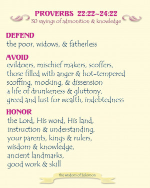 king solomon s thirty sayings of admonition knowledge