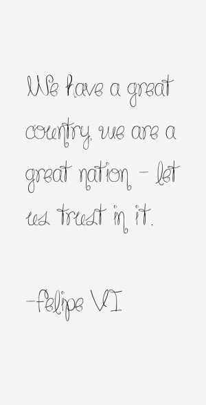 We have a great country, we are a great nation - let us trust in it ...