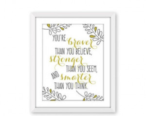 ... smarter than you think. Christopher Robin to Pooh quote, 11x14 prin