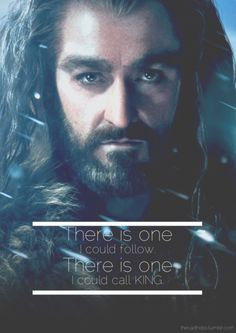 Thorin Oakenshield. Oh yes. There's one that I could follow. One that ...