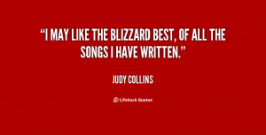 may like the Blizzard best, of all the songs I have written.”