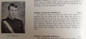Gregg Popovich's Seeks 'Happiness' in Air Force Yearbook Entry